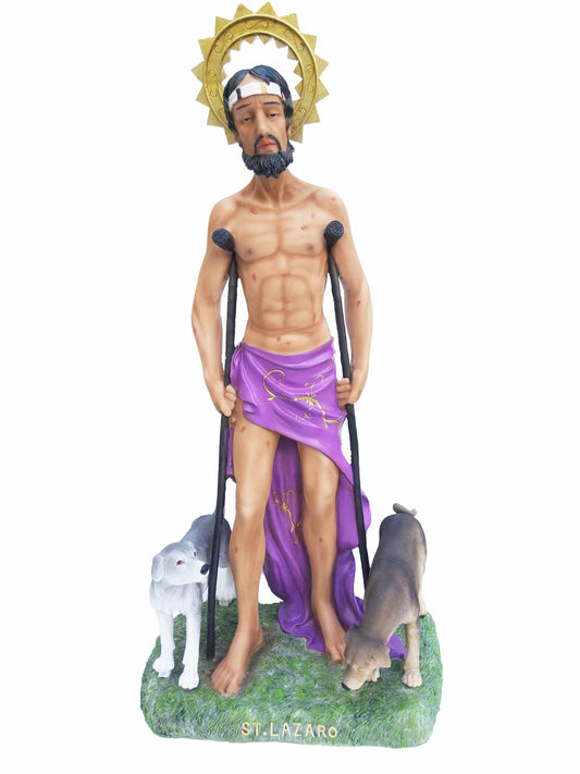 New Arriving Saint Lazarus San Lazaro Statue 24 PURG