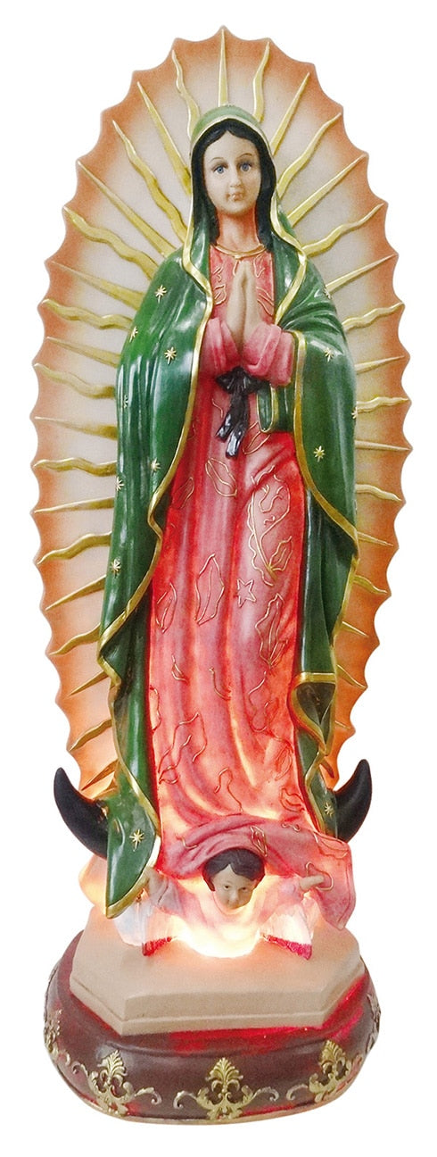 Inch Lady of Guadalupe with Light 12"