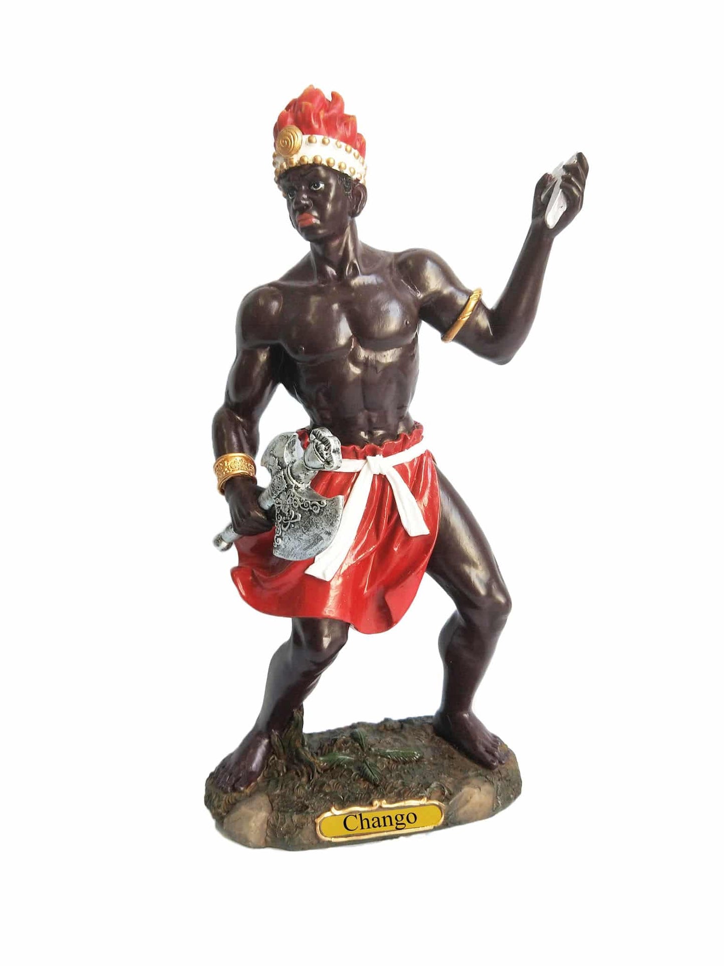 Chango Statue Orisha Shango Estatua Chango Sculpture   12in