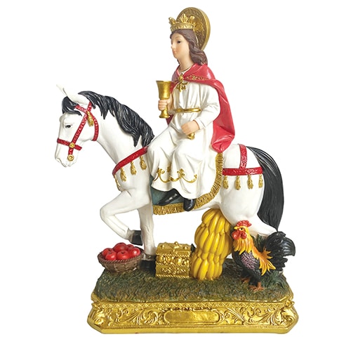 Estatua de Santa Bárbara a caballo 12"