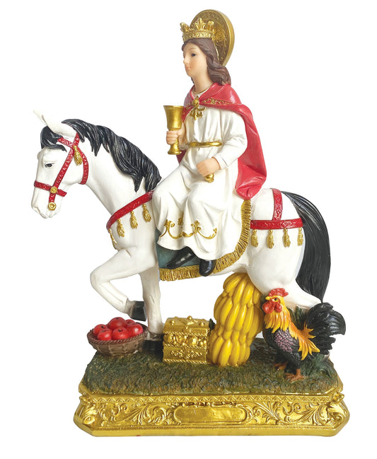 St. Barbara on horse Statue